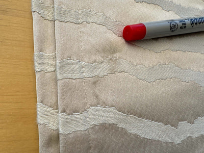 5 EV38 Scalamandre Desert Mirage Platinum Cream Beige Jacquard Abstract Viscose Polyester MSRP USD 252/y 1.2yards  Stain