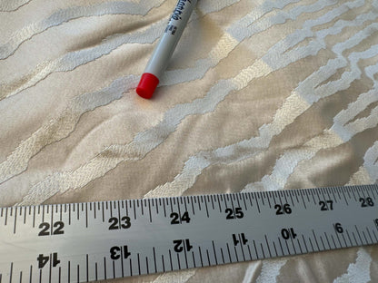 5 EV38 Scalamandre Desert Mirage Platinum Cream Beige Jacquard Abstract Viscose Polyester MSRP USD 252/y 1.2yards  Stain