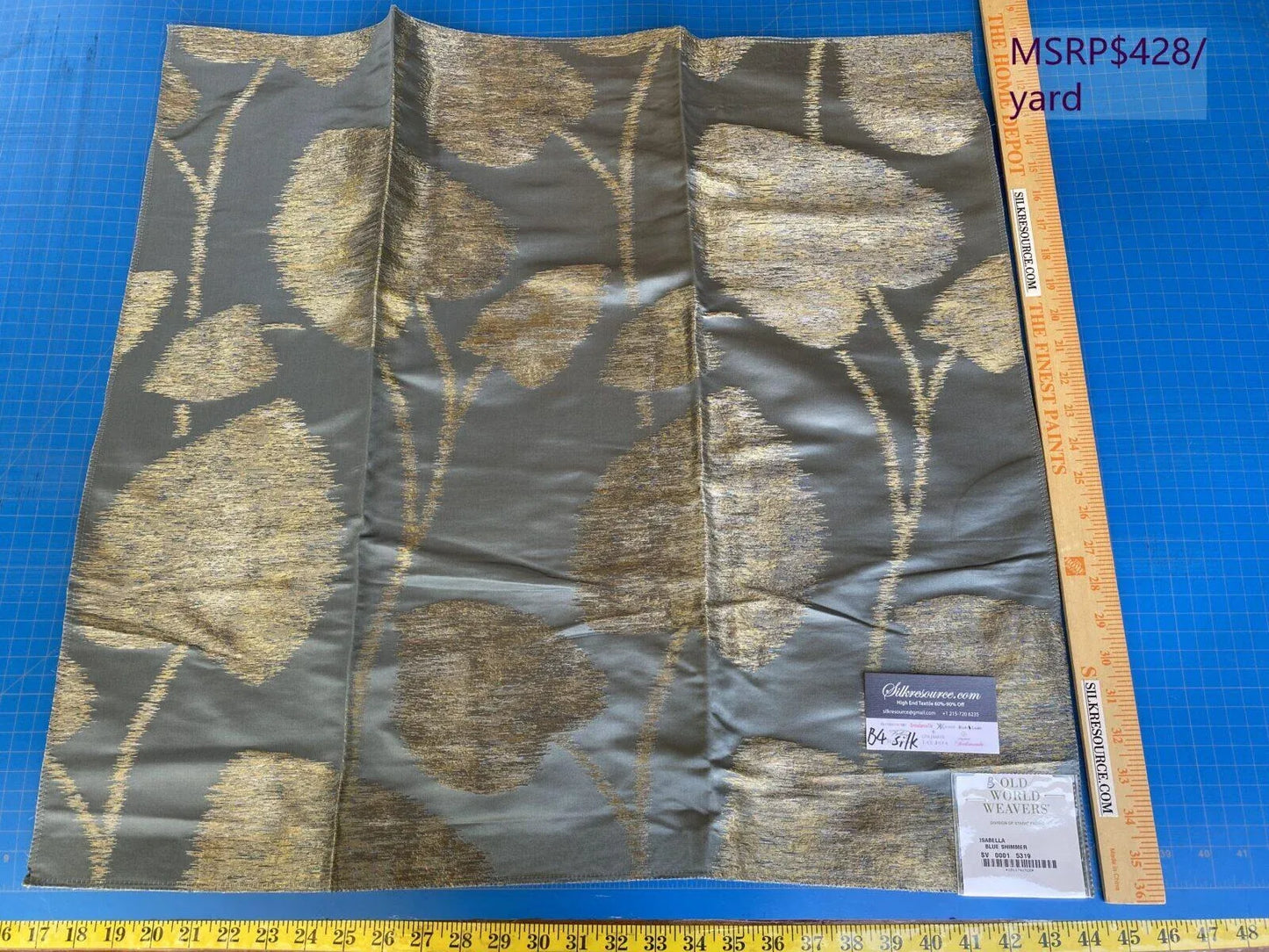 1b Berkbox4 Scalamandre Silk Square Isabella Blue Shimmer