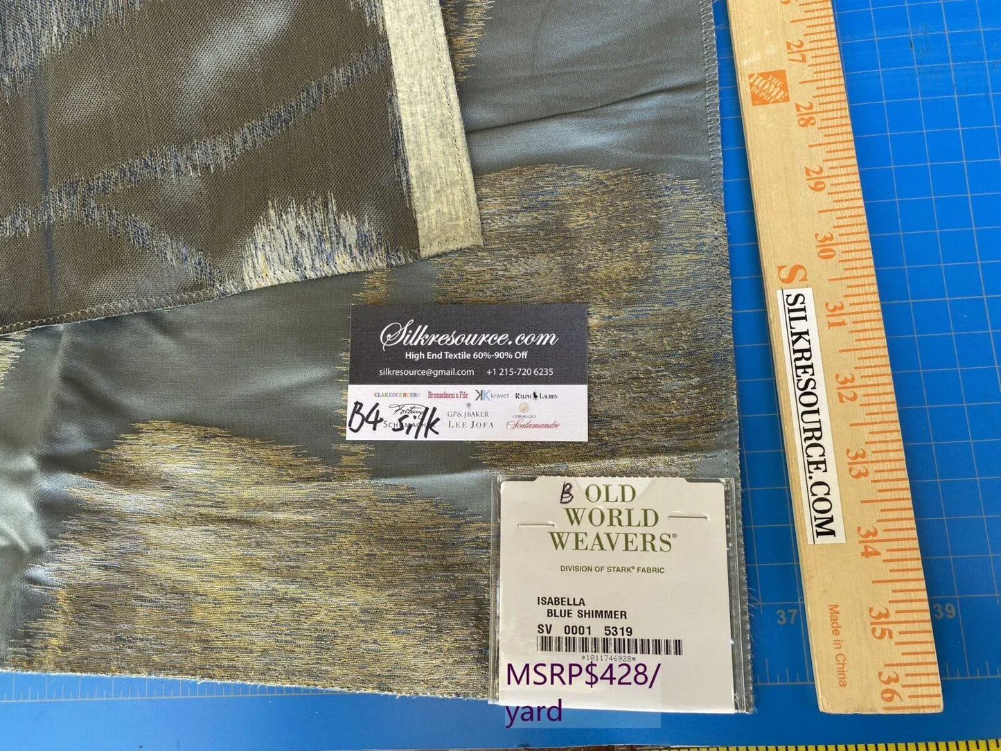 1b Berkbox4 Scalamandre Silk Square Isabella Blue Shimmer