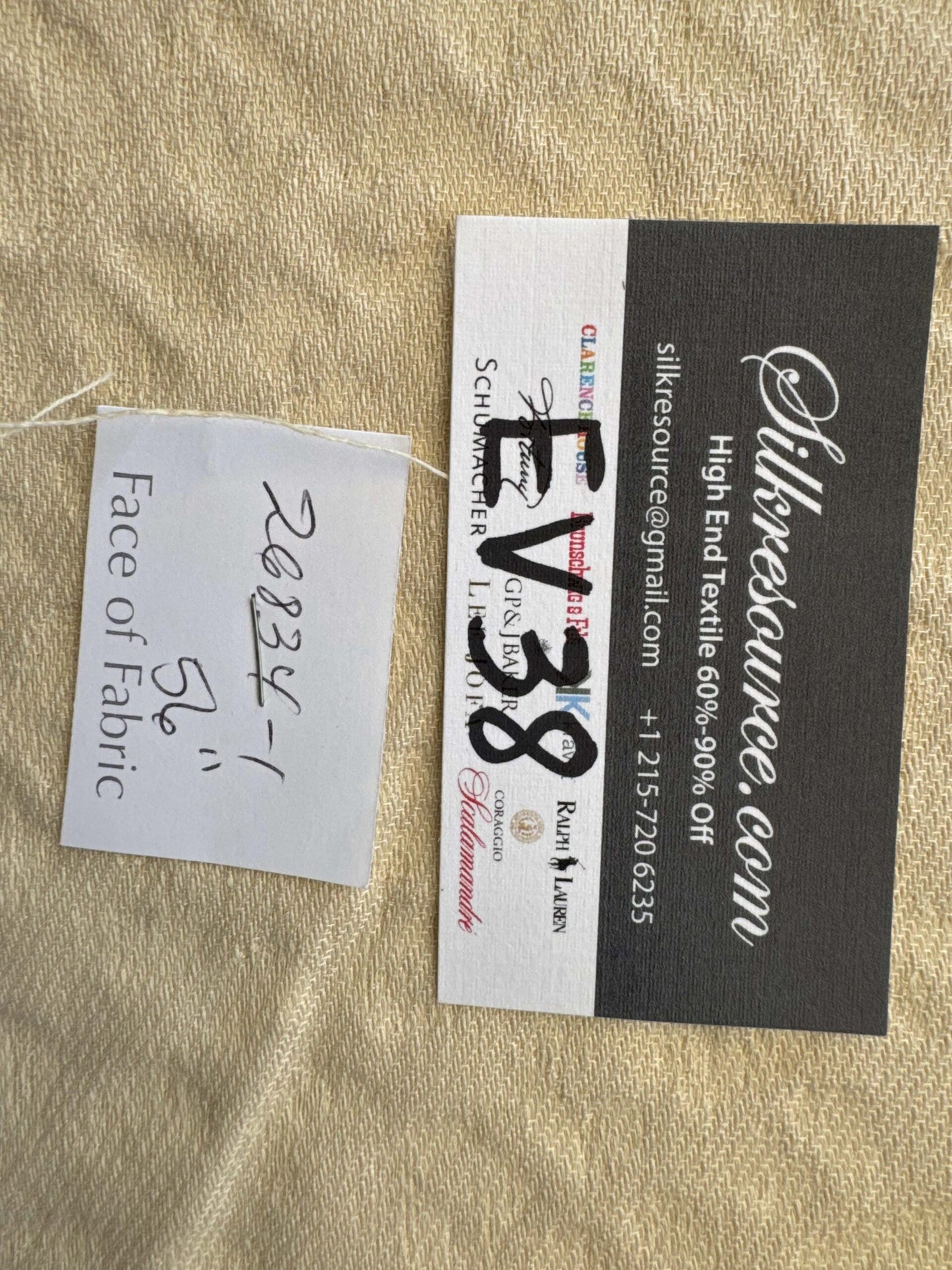 6 EV38 Scalamandre Small Scale Texture Leopard Animal Skin Beige Cream 1.5yards