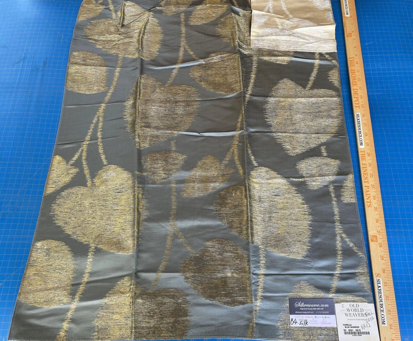 1c Berkbox4 Scalamandre Silk Square Isabella Blue Shimmer