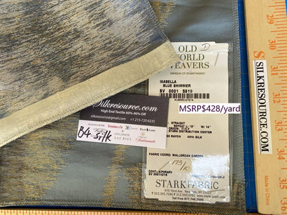1d Berkbox4 Scalamandre Silk Square Isabella Blue Shimmer