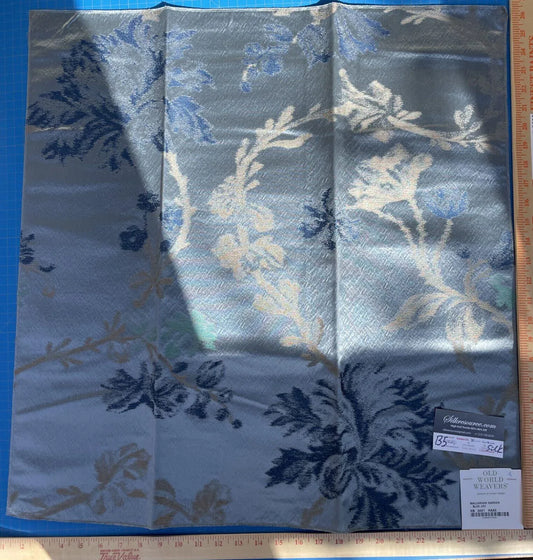 25a Berkbox5 Scalamandre Silk Square Mallorcan Garden Blue Jay