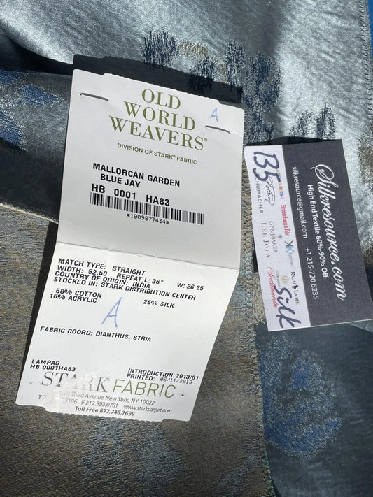 25a Berkbox5 Scalamandre Silk Square Mallorcan Garden Blue Jay