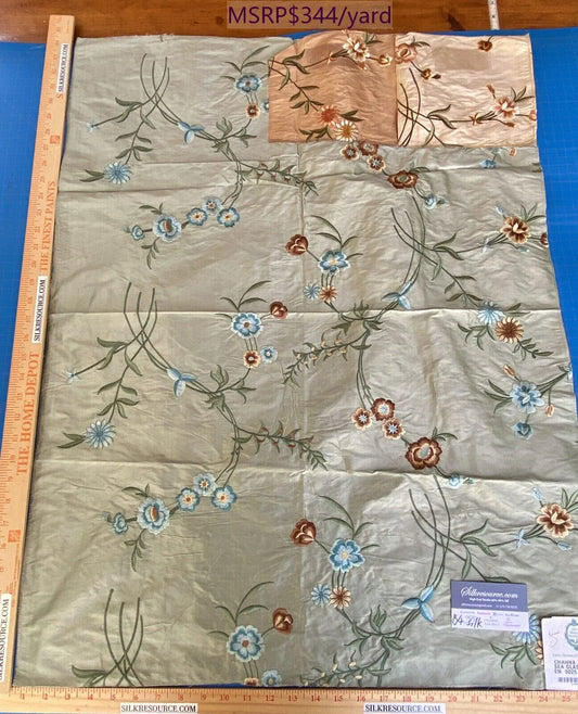 Scalamandre Chahna Silk - Sea Glass