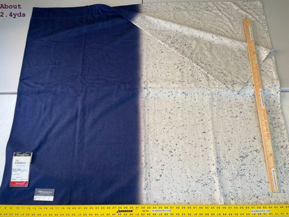 12 Boxr Scalamandre 2.4y Clash Indigo Blue Hand Dyed Textile Heavy MSRP USD 363/Y