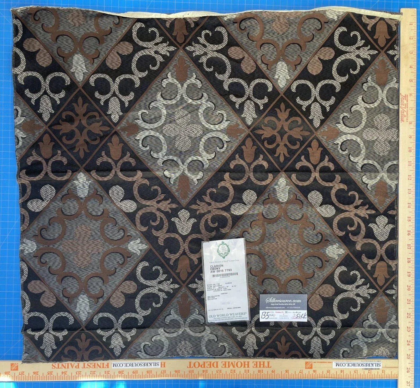 30a Berkbox5 Scalamandre Silk Square Clarion Ebony