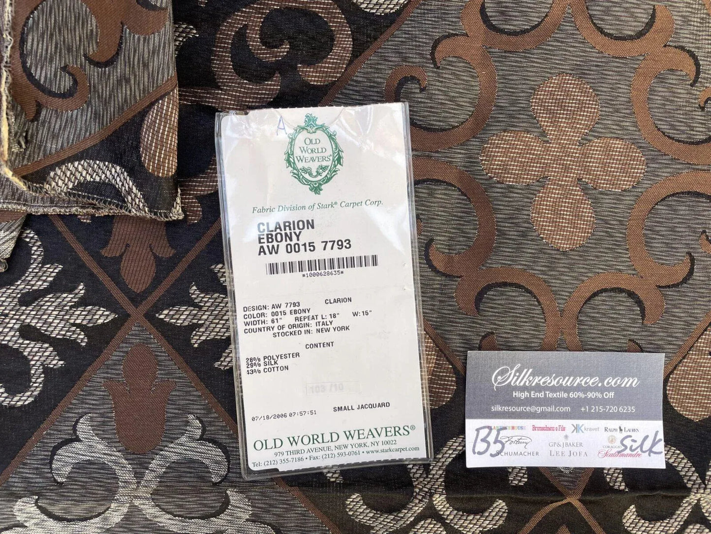 30a Berkbox5 Scalamandre Silk Square Clarion Ebony