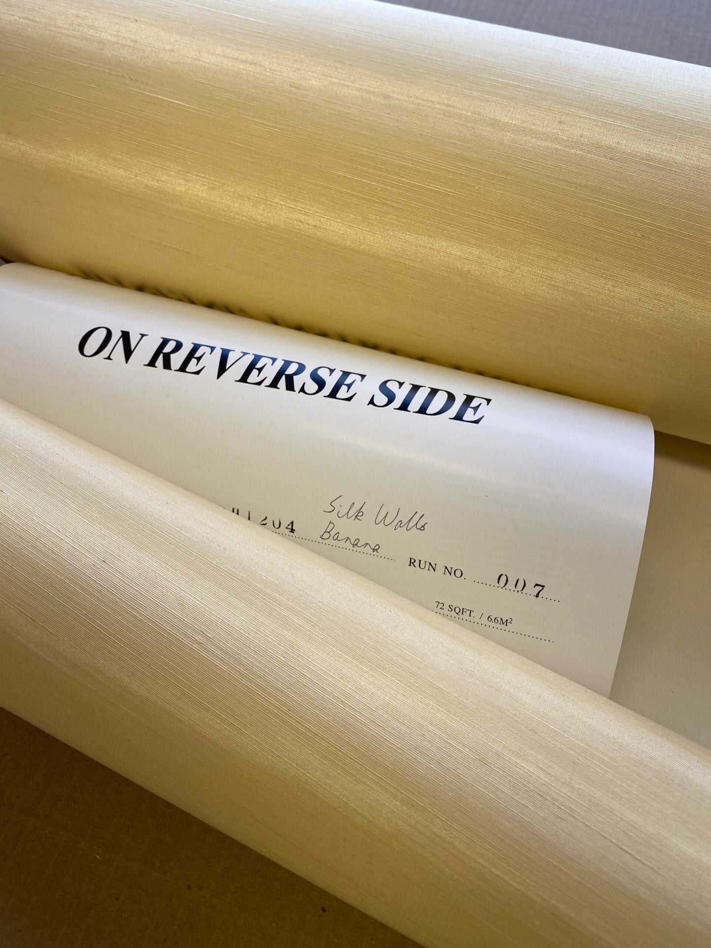 By yard Scalamandre Silk Walls Banana Wallpaper Silk on Paper Trimmed Plain Solid Texture MSRP USD 130/yard