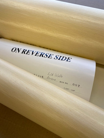 By yard Scalamandre Silk Walls Banana Wallpaper Silk on Paper Trimmed Plain Solid Texture MSRP USD 130/yard