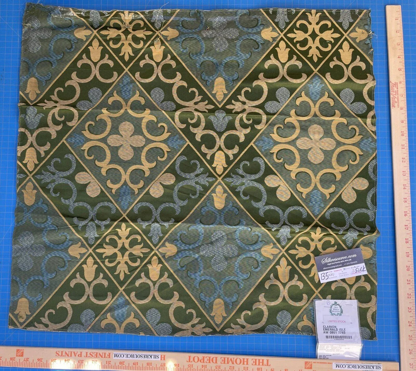 31b Berkbox5 Scalamandre Silk Square Clarion Emerald Isle
