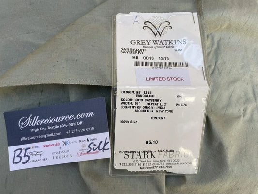 39a Berkbox5 Scalamandre Silk Square Bangalore Bayberry Gray MSRP USD 148/yd