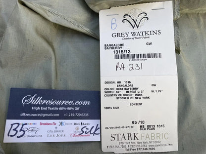 39b Berkbox5 Scalamandre Silk Square Bangalore Bayberry Gray MSRP USD 148/yd