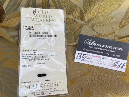 41b Berkbox5 Scalamandre Silk Square Sylvain Chamois Gold