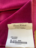 Scalamandre Christian Fischbacher Apollodor Magenta Red High End Velvet Panel Polyester Plain 2yards x 27" wide MSRP USD498/y