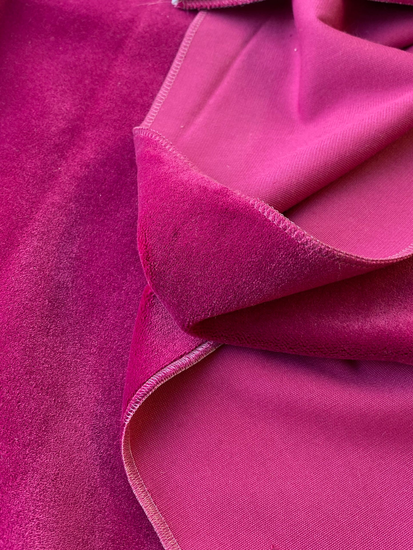 Scalamandre Christian Fischbacher Apollodor Magenta Red High End Velvet Panel Polyester Plain 2yards x 27" wide MSRP USD498/y
