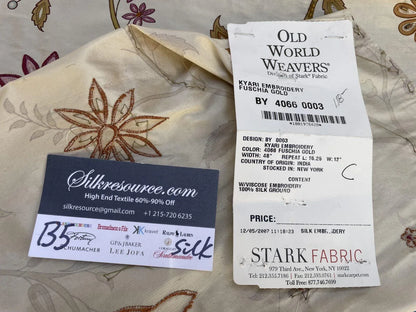 49c Berkbox5 Scalamandre Silk Square Kyari Embroidery Fuschia Gold Pink MSRP USD216/Y