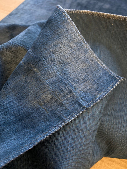 Scalamandre High End Velvet Panel by Old World Weavers Como Linen II Midnight Blue Linen Velvet 1.9y x 27" wide MSRP USD354/y