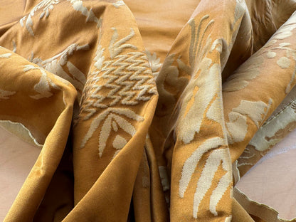 2.5YD Scalamandre Tassinari &amp; Chatel Les Chinois  Antique Gold Silk Lampas Neoclassical Gold MSRP 700+/Y