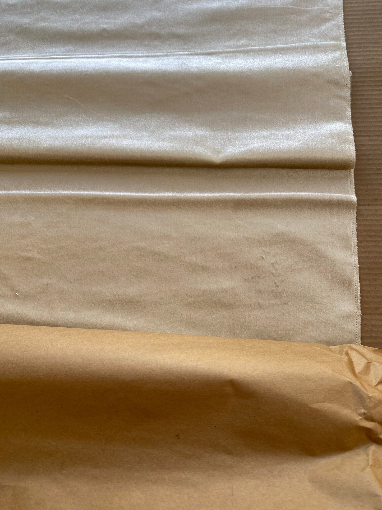 Scalamandre High End Velvet Panel by Old World Weavers Posh Silk Gloom Beige Velvet 1.9yards x 27" wide MSRP USD500+/y