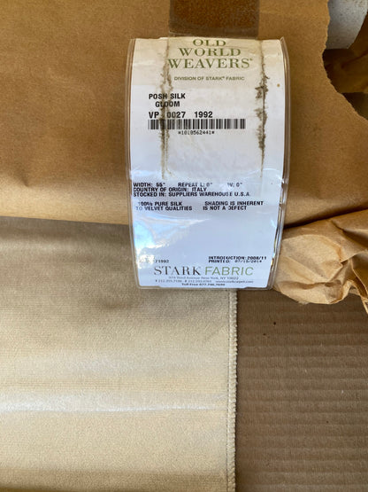 Scalamandre High End Velvet Panel by Old World Weavers Posh Silk Gloom Beige Velvet 1.9yards x 27" wide MSRP USD500+/y