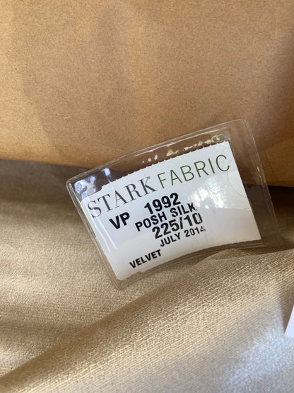 Scalamandre High End Velvet Panel by Old World Weavers Posh Silk Gloom Beige Velvet 1.9yards x 27" wide MSRP USD500+/y