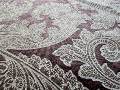 1.2yard Scalamandre Palermo Velvet Paisley Amethyst Purple Printed Velvet Botanical Foliage MSRP USD610/y