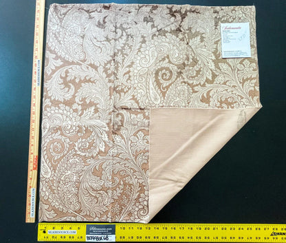 36 Berkbox68 27"x27" Scalamandre PALERMO VELVET PAISLEY Copper Velvet Print