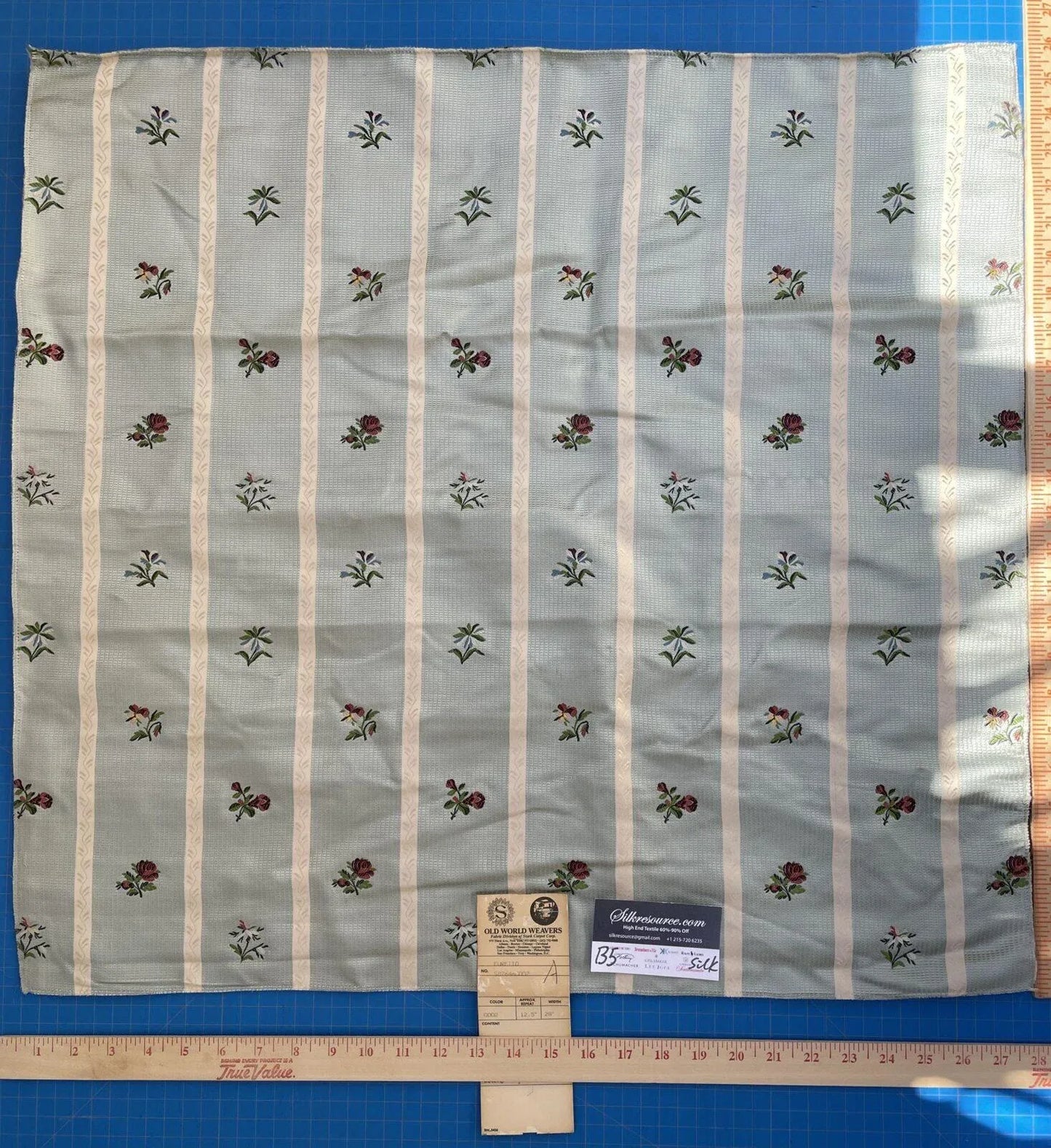 Old World Weavers Furetto Silk - Green Blue