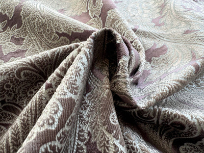 1.2yard Scalamandre Palermo Velvet Paisley Amethyst Purple Printed Velvet Botanical Foliage MSRP USD610/y