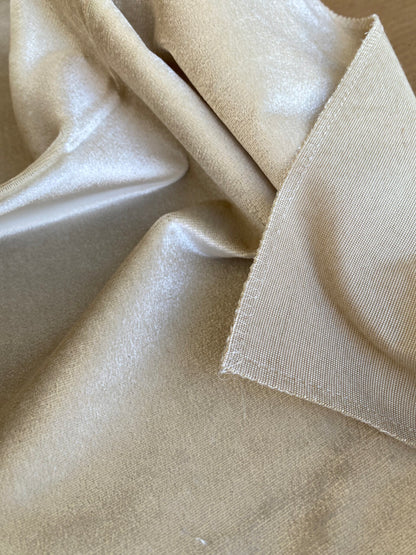 Scalamandre High End Velvet Panel by Old World Weavers Posh Silk Gloom Beige Velvet 1.9yards x 27" wide MSRP USD500+/y