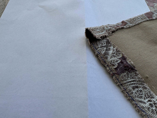 1.2yard Scalamandre Palermo Velvet Paisley Amethyst Purple Printed Velvet Botanical Foliage MSRP USD610/y