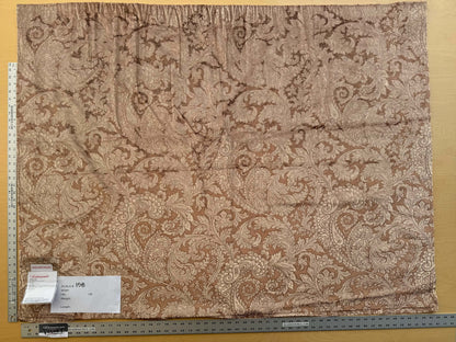 1.2yard Scalamandre Palermo Velvet Paisley Copper Brown Printed Velvet Botanical Foliage MSRP USD610/y