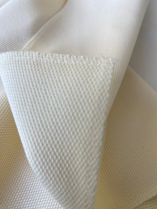Scalamandre High End Woven Panel Coronado II Vanilla White Cream Plain Texture 2yards x 27" wide MSRP USD300+/y