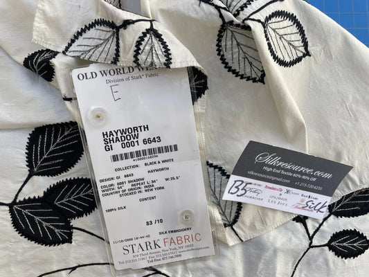 54e Berkbox5 Scalamandre Silk Square Hayworth Shadow Black On White