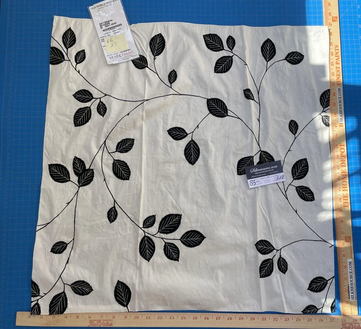 54f Berkbox5 Scalamandre Silk Square Hayworth Shadow Black And White