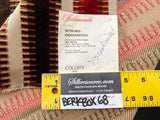 43 Berkbox68 27"x27" Scalamandre INDIANAPOLIS Cut and Uncut Velvet Stripe Red Brown Purple