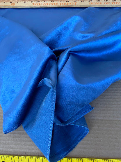 Scalamandre High End Velvet Panel by Old World Weavers Velvet Blue Plain Solid Viscose Pile 2.1yards x 27" wide MSRP USD300+/y