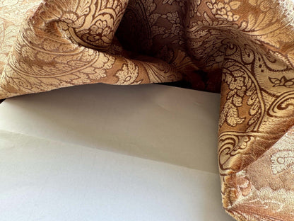 1.2yard Scalamandre Palermo Velvet Paisley Copper Brown Printed Velvet Botanical Foliage MSRP USD610/y