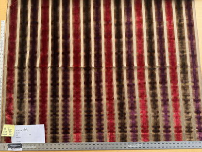 2.5yard Scalamandre Colony Indianapolis Silk Velvet Cut Velvet Burnt Raspberry Red Purple Brown Chocolate MSRP USD 830/Y
