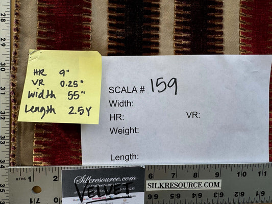 2.5yard Scalamandre Colony Indianapolis Silk Velvet Cut Velvet Burnt Raspberry Red Purple Brown Chocolate MSRP USD 830/Y
