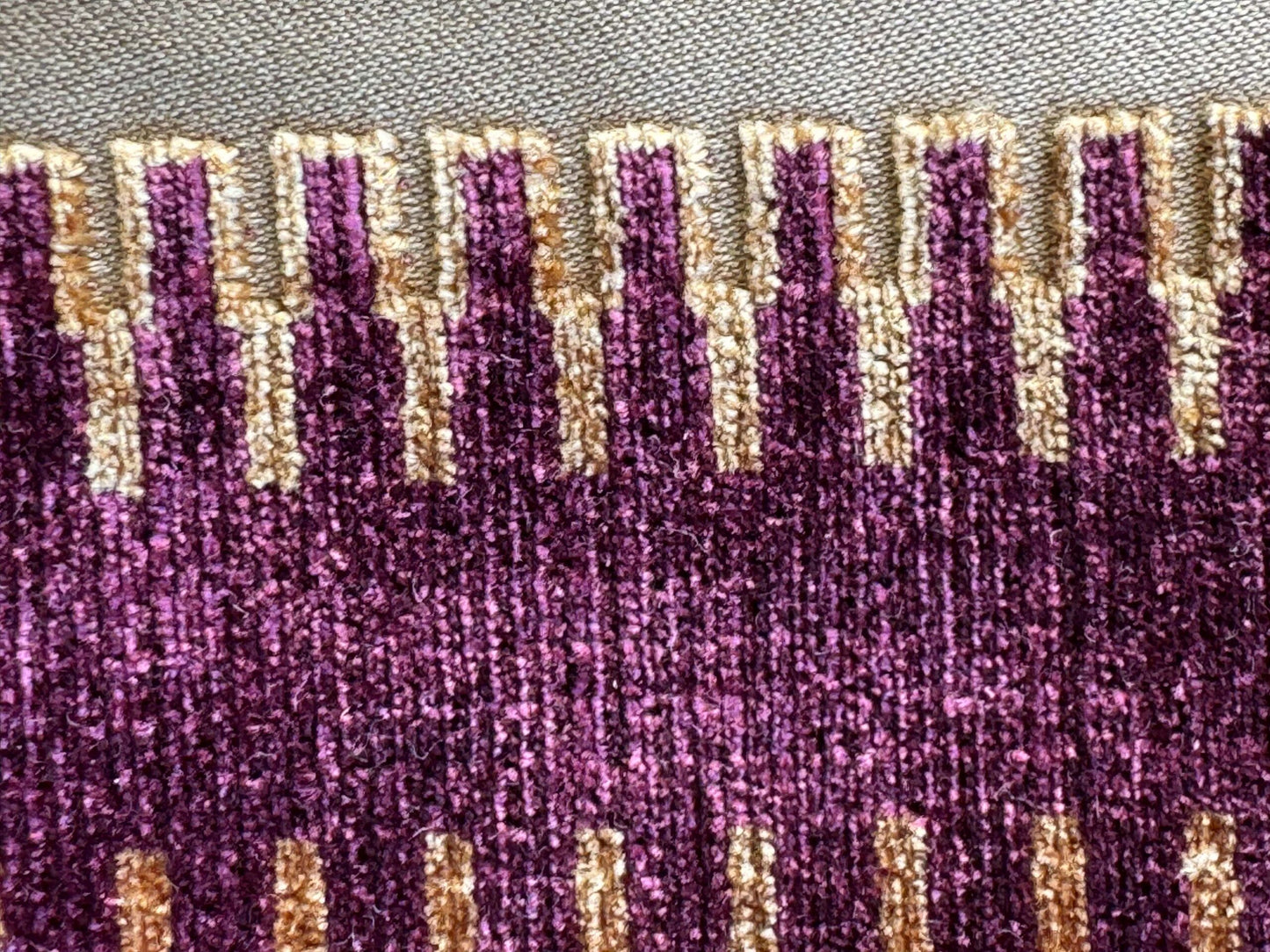 2.5yard Scalamandre Colony Indianapolis Silk Velvet Cut Velvet Burnt Raspberry Red Purple Brown Chocolate MSRP USD 830/Y