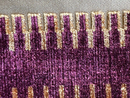 2.5yard Scalamandre Colony Indianapolis Silk Velvet Cut Velvet Burnt Raspberry Red Purple Brown Chocolate MSRP USD 830/Y