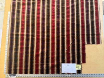2.4yard with Cut Corner Scalamandre Colony Indianapolis Silk Velvet Cut Velvet Burnt Raspberry Red Purple Brown Chocolate MSRP USD 830/Y