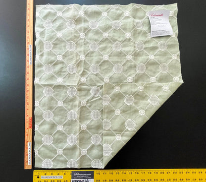 52 Berkbox68 27"x25" Scalamandre GUSTAVIAN DIAMOND Willow Olive Green Embroidery