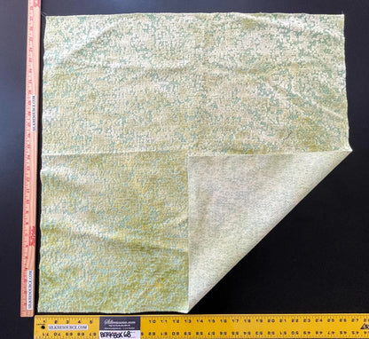 61 Berkbox68 27"x27" Square Scalamandre Cut Velvet Green Small Scale Texture