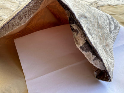 1.2yard Scalamandre Palermo Velvet Paisley Pewter Gray Silver Printed Velvet Botanical Foliage MSRP USD610/y