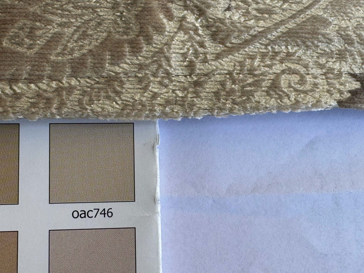 1.2yard Scalamandre Palermo Velvet Paisley Pewter Gray Silver Printed Velvet Botanical Foliage MSRP USD610/y