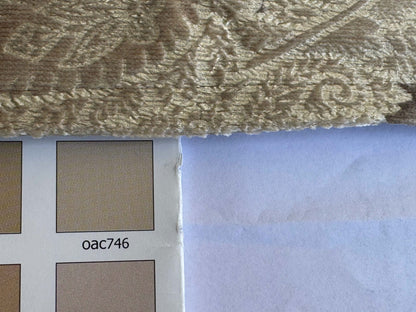 1.2yard Scalamandre Palermo Velvet Paisley Pewter Gray Silver Printed Velvet Botanical Foliage MSRP USD610/y